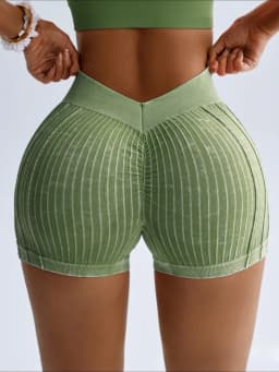Woman Clothing Casual Shorts High Waist Ribbed Short Pants Outdoor Sports Shorts Female Yoga Fitness GYM Tights Running Trousers