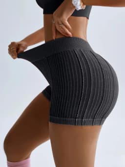 Woman Clothing Casual Shorts High Waist Ribbed Short Pants Outdoor Sports Shorts Female Yoga Fitness GYM Tights Running Trousers