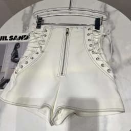 DEAT Women's Fashion High Waist Zipper Design Shorts Trendy Casual A-line Side Straps Short Pants Female Spring New 11A02658