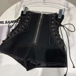 DEAT Women's Fashion High Waist Zipper Design Shorts Trendy Casual A-line Side Straps Short Pants Female Spring New 11A02658