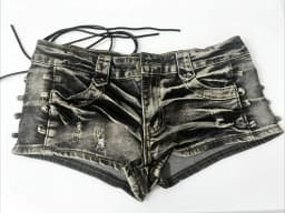2026 Summer New Retro Low Waist Spice Girls Denim Super Shorts Slim Strap Hip Hot Pants