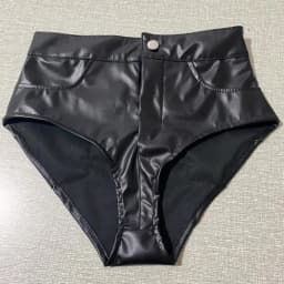 Pu Leather Sexy Nightclub Elastic Slim Shorts for Women