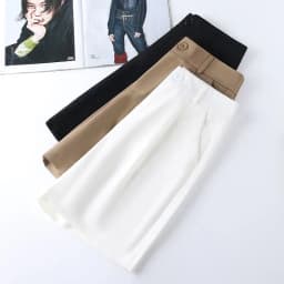 Shorts Women Suit Shorts with Belt Women's Spring and Summer High Waist Loose Casual Straight-Leg A- Line Ropa Mujer C70
