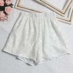 Women's Sexy Sequined Shorts High-waisted Wide-leg Pants Elastic-waisted Casual Hot Pants