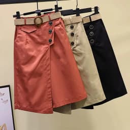 Female Fake Two Pieces Short Pants Korean Women High Waist Wide Legs Skirt Spring Summer New Ladies Large Size 5XL Skirt Pants