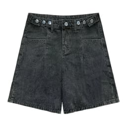 Women High Waist Denim Shorts 2026 Summer Wide Leg Straight Short Pants Vintage Streetwear Thin Female Casual Loose Jeans Shorts
