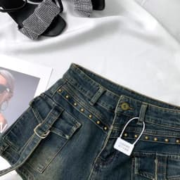 Y2K 2000S Cargo Denim Shorts Women Streetwear Vintage High Waist Shorts Jeans Summer Harajuku Korean Sexy Hot Short Pants New