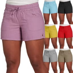 2023 S-5XL Fashion Women Summer Casual Solid Color Elastic Waist Lace Up Split Shorts Casual Short Pants