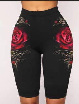 2022 Summer New Sexy Fashion Women Tight  High Waist Stretch Slim Shorts Knee Length Stretch Shorts Casual Leggings
