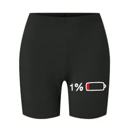 Trend Women Sports Shorts Simple White Line Letter Graphic Print Tight Shorts High Elastic Comfortable Soft Thin Female Clothes