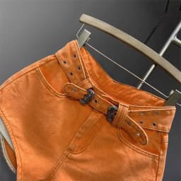 2026 Summer New Orange Denim Shorts Women High Waist Pockets Sexy Hot Pants Jean Shorts Denim Shorts Pants