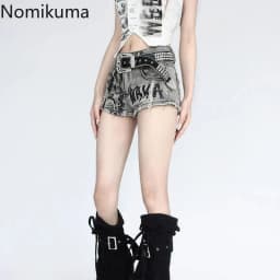 Harajuku Denim Shorts Women Streetwear Casual Hole Tassel Y2k Pants 2025 New Bottoms Fashion Summer Pantalones Cortos De Mujer