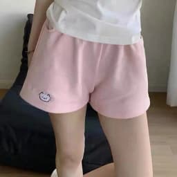 Kitten shorts female summer INS fashion Korean version Y2K loose leisure sports wide legs elastic waist