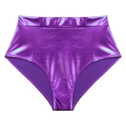 Womens Metallic Booty Shorts Shiny Panties Bikini Briefs Hot Pants Music Festival Rave Pole Dance Bottoms Party Costume Clubwear