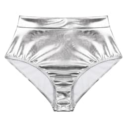 Womens Metallic Booty Shorts Shiny Panties Bikini Briefs Hot Pants Music Festival Rave Pole Dance Bottoms Party Costume Clubwear