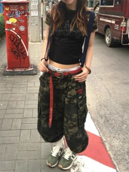 2026 Punk Street Cargo Shorts Woman Casual Summer Camouflage Harajuku Vintage High Waist Loose Y2K Wide Leg Short Women