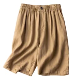 Knee Length Women’S Shorts Summer White Cotton Linen Straight Wide Leg Shorts Thin Breathable Linen Casual Solid Palazzo Pants