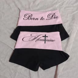 Summer Aesthetics Retro 2000s Fashion Letter Printed Casual Basic Shorts Gothic Hip Hop Rock Street Style Emo Girls Punk