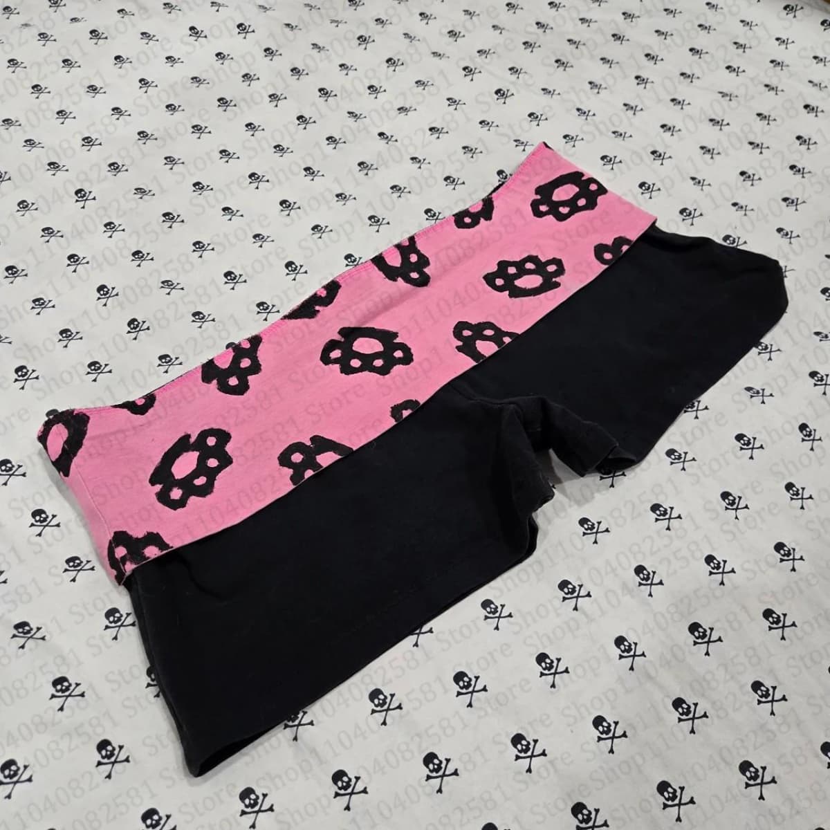 Summer Aesthetics Retro 2000s Fashion Geometric Print Casual Basic Shorts Gothic Hip Hop Rock Street Style Emo Girls Punk