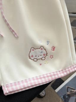 Cute Cartoon Shorts Women Sweet High Waist Embroidery Kawaii Shorts Summer Loose Vintage Japan Preppy Style Female Sport Shorts