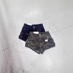 American High Street Camo Cargo Denim Shorts Women High Waist Hip Lifting Fashion Casual Hot Pants