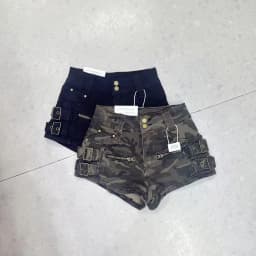 American High Street Camo Cargo Denim Shorts Women High Waist Hip Lifting Fashion Casual Hot Pants