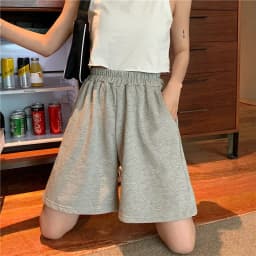Loose Casual Large Sports Shorts Elastic Waist Korean Style Short High Waist Pants Fitness Running Shorts Women Summer Harajuku