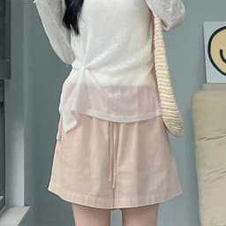 2026 Women Summer Linen White Shorts Casual Solid Two Pockets High Waist Shorts Woman Soft Cool Baggy Hot Lace Up Short Pants