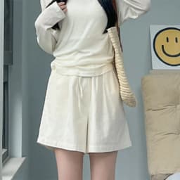 2026 Women Summer Linen White Shorts Casual Solid Two Pockets High Waist Shorts Woman Soft Cool Baggy Hot Lace Up Short Pants