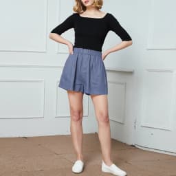 Women's High Waist Cotton Linen Shorts 2025 Casual Summer Solid Elastic Harajuku Blue Streetwear Calças Femininas
