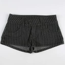 Sexy Grey Striped Denim Shorts Low-rise Double-breasted Slim-fit Casual Hot Pants Y2k Shorts