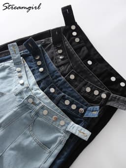 Summer Jean Shorts Women Denim High Waist Black Baggy Short Jeans Summer Pants Women's Bermuda Denim Shorts Wide Leg For Women