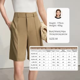 Amii Women's Shorts 2026 Autumn New Toothpick Pleated Casual Shorts Women's Loose Versatile Straight Five-point Pants 12621019