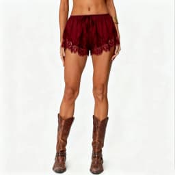 Women Summer y2k Coquette Solid Lace Trim Satin Shorts Elastic Waist Bowknot Loose Fit Loungewear Bottoms Vacation Streetwear