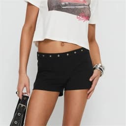 Hot Girl Grunge Y2K Shorts with Rivet Design Hip-Hop Cut Out Shorts Summer Fashion Streetwear Punk Unique Retro Short Pants Emo