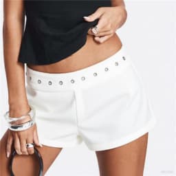 Hot Girl Grunge Y2K Shorts with Rivet Design Hip-Hop Cut Out Shorts Summer Fashion Streetwear Punk Unique Retro Short Pants Emo