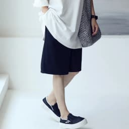 MICOCO K8198C Leisure and comfortable washed cotton tensioned waist five thin wide leg shorts for women