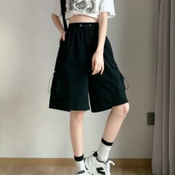 Smvp Streetwear Hip Hop Cargo Shorts Women Harajuku High Waist Baggy Y2K Short Pants Korean Trendy Big Pocket Bf Shorts Summer