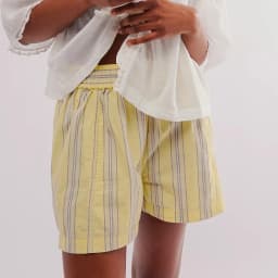 Summer Striped Beach Casual Shorts Women Elastic High Waist Loose Short Pants Pockets Lady Fashion Streetwear Shorts For Girls