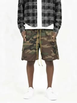 New Fashion Multi-pocket Camouflage Drawstring Jeans Knee Shorts Casual Hip-hop Fashion Loose Comfortable Women's Pants