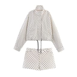 YENKYE 2025 Vintage Polka Dot Shorts Women Mid-rise Casual Summer Short Pants Pantalones Cortos