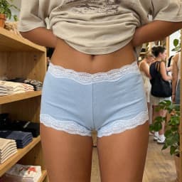 Women's Lace Trim Shorts Summer Fashionable Casual Elastic Low Waist Going Out Shorts