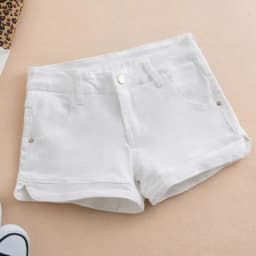 White Denim Shorts Women Low waisted 2026 New Korean version Slim Elastic Skinny Buttocks Wrapped Sexy Short Hot pants Female