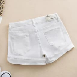 White Denim Shorts Women Low waisted 2026 New Korean version Slim Elastic Skinny Buttocks Wrapped Sexy Short Hot pants Female