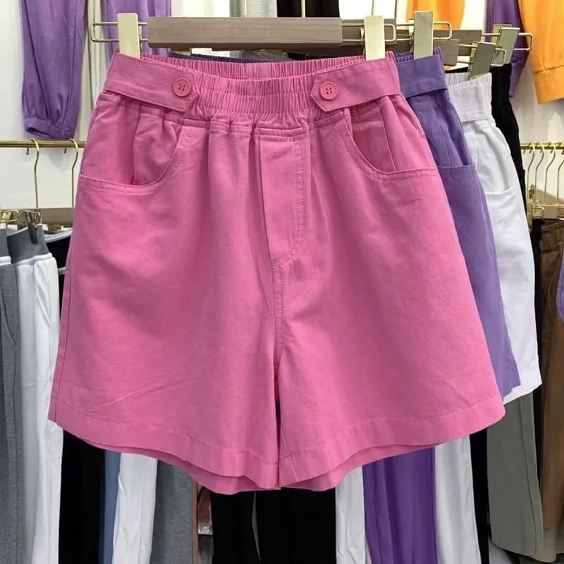 Lucyever Black White Denim Shorts Women 2025 Summer  High Waist Casual Shorts Woman Basic Loose Wide Lge Short Pants Hot Sale