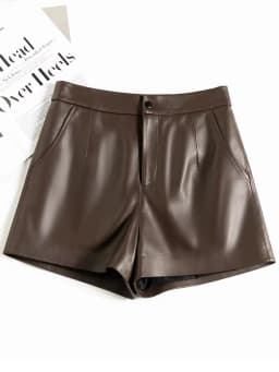 Leather Shorts Women Genuine Sheepskin Short Pants High Waist Sexy Women 2025 New In Outwears