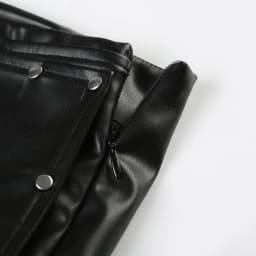 Sexy Rivet Buckle Belt Low Waist Leather Shorts for Women Y2k Spice Girl Punk Style Shorts Autumn New 2026