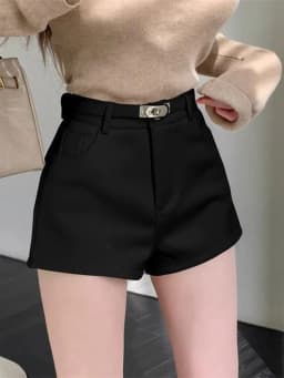Aoaiiys Shorts Women's High Waist Spice Girls A-Line Short Khaki Elastic Casual Sexy Mini Shorts Spring Autumn New Fashion Short