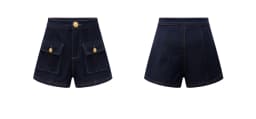 Japanese Spring And Summer Dark Blue High-Waist Button Pocket Line Denim Shorts For Women 2026 American New Fashion Slim Shorts
