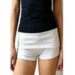 Foldover Shorts For Women Y2k Polka Dot/Stripe Cute Micro Short Fold Over Pajama Bottoms Slim Going Out Mini Shorts Loungewear